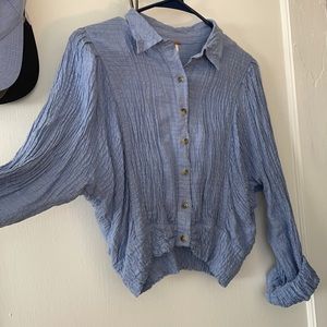 Cropped Free People Button Down